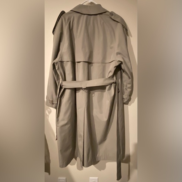 1980's LONDON FOG detach wool liner trench coat. Sage Grey. P2P-24" - Picture 5 of 16